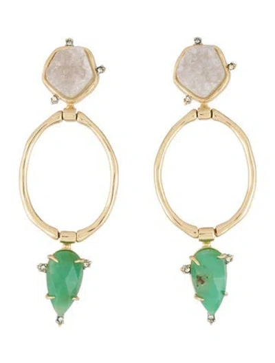 Pre-owned Alexis Bittar Druzy Door Knocker Earrings