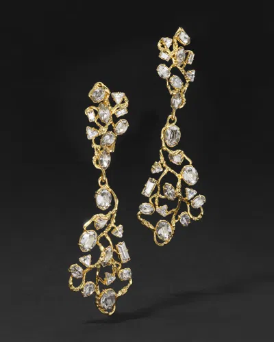 Alexis Bittar Eclat Crystal Large Drop Earrings In Gold