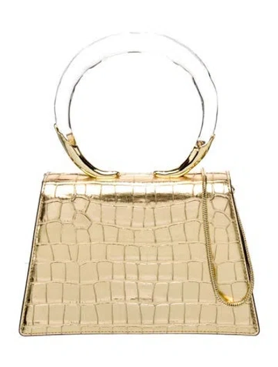 Pre-owned Alexis Bittar Embossed Leather Top Handle Bag