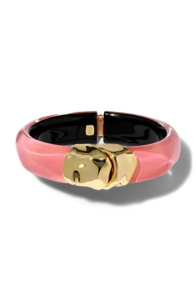 Alexis Bittar Essentials Molten Hinged Bangle In Sweet Melon