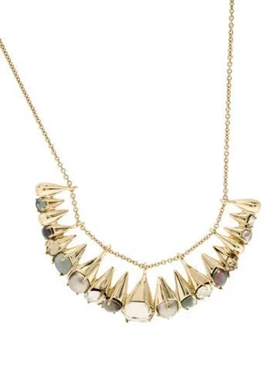 Pre-owned Alexis Bittar Faux Pearl & Crystal Pendant Necklace, 24" In Multi