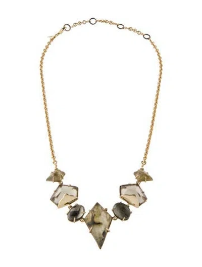 Pre-owned Alexis Bittar Geometric Embellished Collar Necklace, 19.5" In Multi