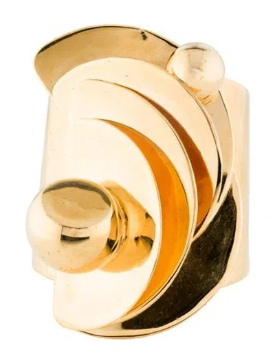 Pre-owned Alexis Bittar Geometric Statement Cuff Bracelet, 6.75" In Multi