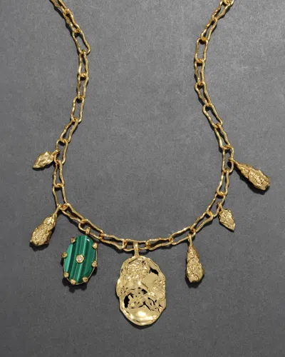 Alexis Bittar Georgian Charm Necklace- In Blue