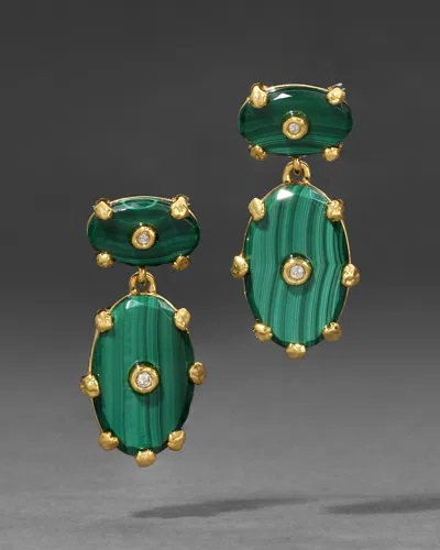 Alexis Bittar Georgian Double Drop Post Earring- In Animal Print