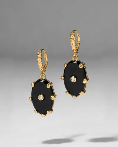 Alexis Bittar Georgian Leverback Drop Earring- In Metallic
