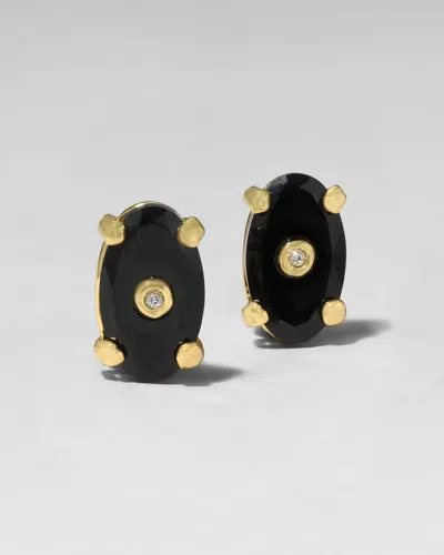 Alexis Bittar Georgian Stone Post Earring- In Metallic