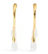 Alexis Bittar Lucite Front Back Double Drop Earrings In Gold