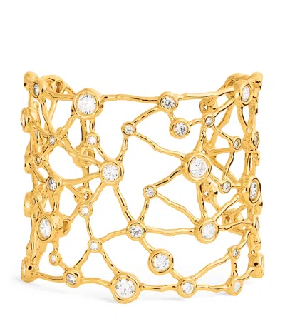 ALEXIS BITTAR GOLD-PLATED ASTERALES CELESTIAL CUFF BRACELET