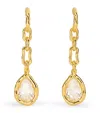 Alexis Bittar Asterales Crystal-embellished 14kt Gold-plated Drop Earrings In Gold