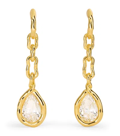 ALEXIS BITTAR GOLD-PLATED ASTERALES DROP EARRINGS