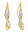 ALEXIS BITTAR GOLD-PLATED PAVÉ CRYSTAL INTERTWINED HOOP EARRINGS