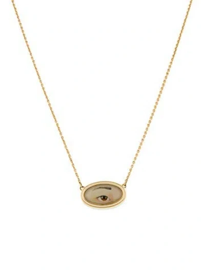 Pre-owned Alexis Bittar In My Dreams Eye Pendant Necklace, 17.5" In Multi