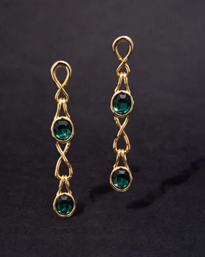 Alexis Bittar Infinity Knot Crystal Drop Earring- In Gold