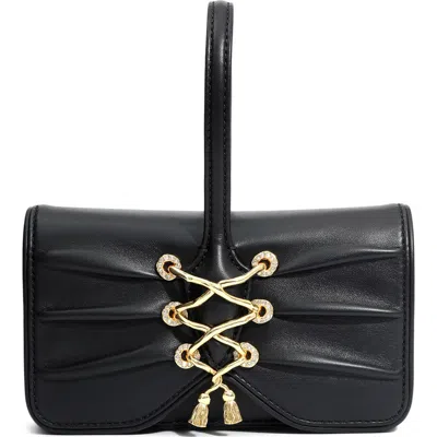 Alexis Bittar Lace-up Wristlet In Black