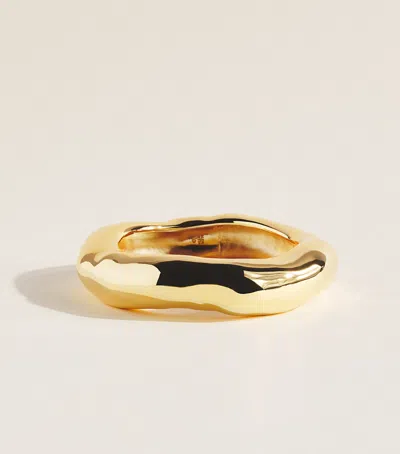 Alexis Bittar Large Gold-plated Molten Wide Bangle