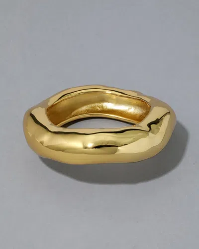 Alexis Bittar Molten Wide Bangle Bracelet In 14k Gold Plated