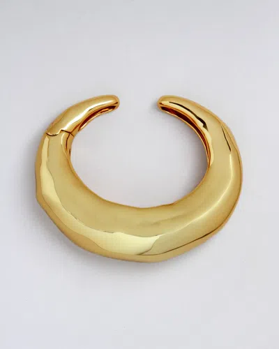 Alexis Bittar Large Molten Hinged Cuff- Bracelet In Gold
