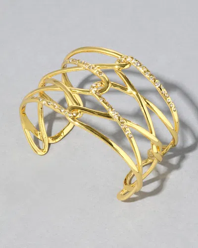 Alexis Bittar Lattice Crystal Cuff Bracelet In Pink