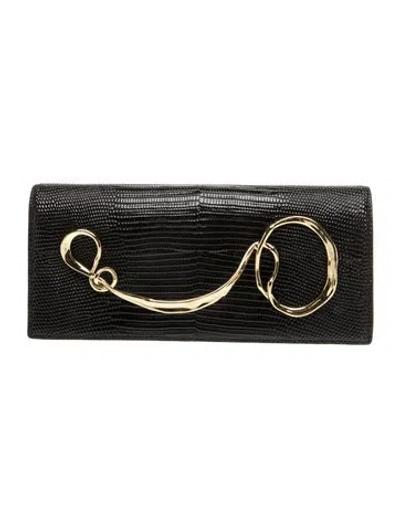 Pre-owned Alexis Bittar Leather Clutch In Black