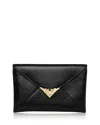 Alexis Bittar Leather Envelope Clutch In Black