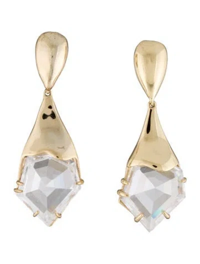 Pre-owned Alexis Bittar Liquid Crystal Jagged Broken Glass Clip-on Earrings In Multi