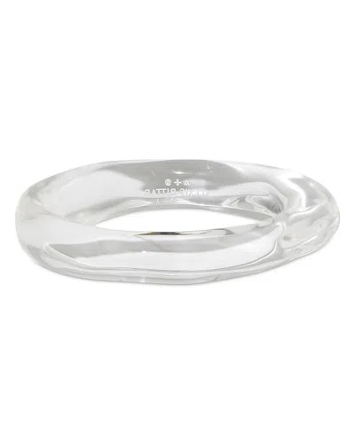 Alexis Bittar Liquid Lucite Bangle Bracelet In Transparent