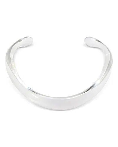 Alexis Bittar Liquid Lucite Collar In Silver