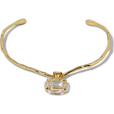 Alexis Bittar Liquid Lucite® Crystal Collar Necklace In Gold