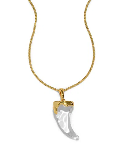 Alexis Bittar Liquid Lucite Horn Necklace, 28 In Gold