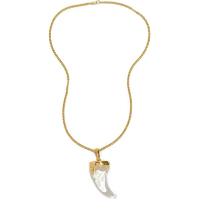 Alexis Bittar Liquid Lucite® Horn Pendant Necklace In Gold