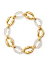 Alexis Bittar Liquid Lucite Link 14kt Gold-plated Necklace In Gold