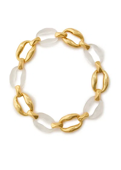 Alexis Bittar Liquid Lucite Link 14kt Gold-plated Necklace