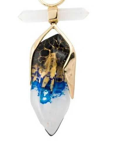 Pre-owned Alexis Bittar Liquid Lucite Pendant Necklace, 32"