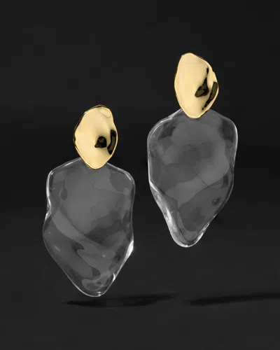 Alexis Bittar Liquid Lucite Petal Drop Earrings In Gold