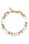 Alexis Bittar Liquid Lucite® Pillow Link Necklace In Gold