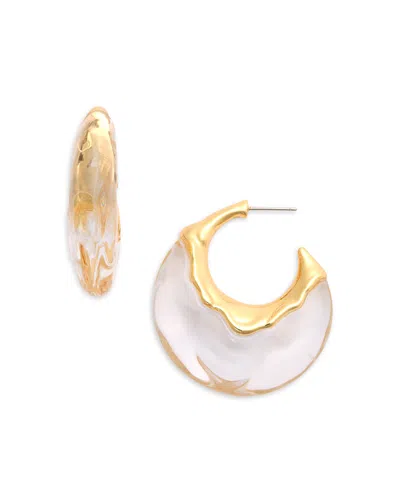 Alexis Bittar Liquid Lucite Puffy Hoop Earrings In No Color
