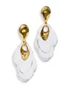 Alexis Bittar Liquid Lucite Ripple Statement Earrings In 14k Gold Plated In Gold