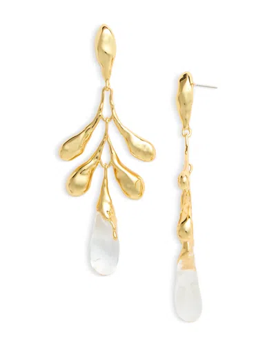 Alexis Bittar Liquid Lucite Sapling Earrings In Gold