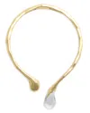 Alexis Bittar Womens Lucite Sprout 14ct Yellow Gold-plated Brass Collar In Gold
