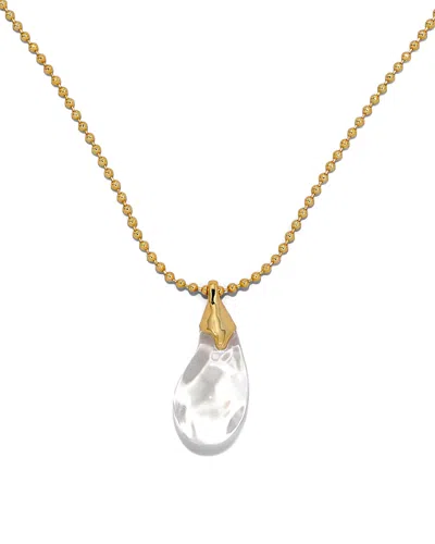Alexis Bittar Liquid Lucite Teardrop Pendant Necklace, 16 In Gold