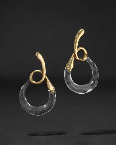 Alexis Bittar Liquid Lucite Twisted Post Earrings In Gold
