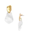 Alexis Bittar Liquid Lucite Wafer Earrings In Gold