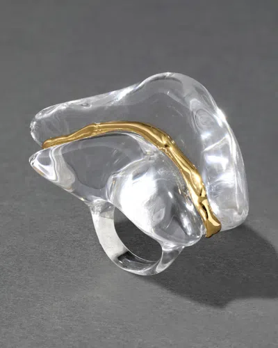 Alexis Bittar Liquid Lucite Wave Ring In Pattern