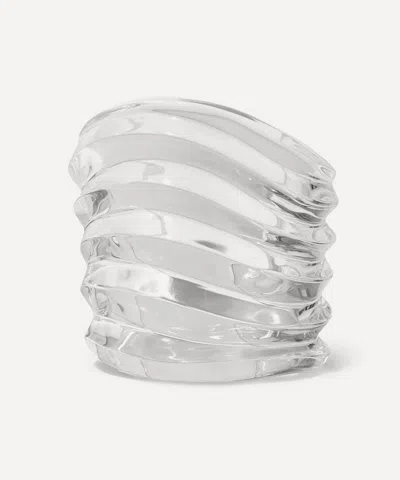 Alexis Bittar Liquid Lucite Wide Ripple Cuff Bracelet In Metallic