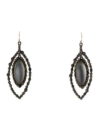 Pre-owned Alexis Bittar Lucite & Crystal Drop Earrings In Multi