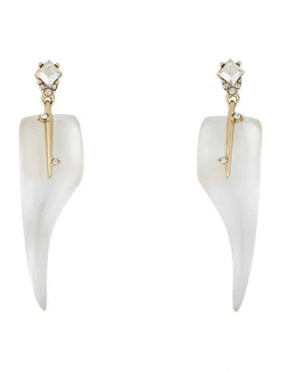 Pre-owned Alexis Bittar Lucite & Crystal Drop Earrings In Multicolor