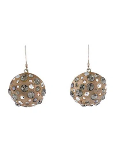 Pre-owned Alexis Bittar Lucite & Crystal Drop Earrings In Multicolor
