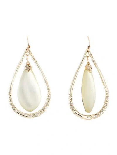 Pre-owned Alexis Bittar Lucite & Crystal Drop Earrings In Transparent