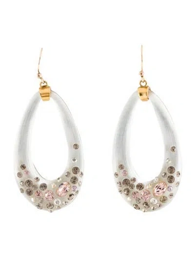 Pre-owned Alexis Bittar Lucite & Crystal Dust Drop Earrings